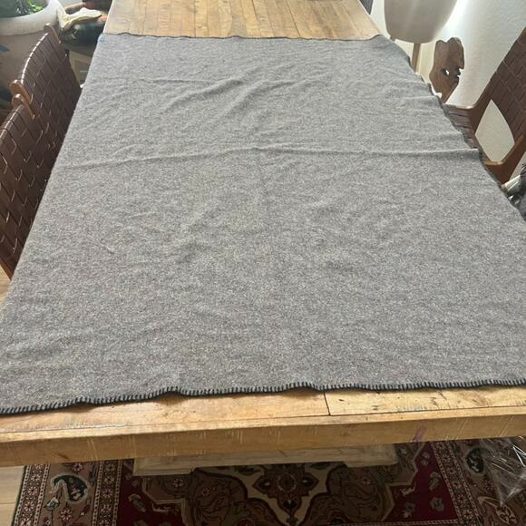 Faribault Woolen Mill Blanket Wool Blend Gray Throw 60"x 45.5" - Picture 1 of 9